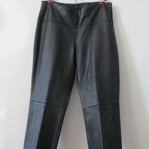 EXPRESS GENUINE LEATHER SIDE ZIP PANTS - Picture 5 of 6